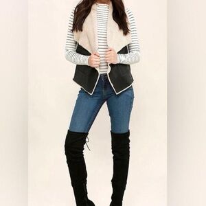 French Connection soft faux leather bomber gilet